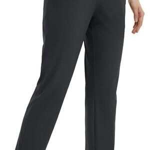 Women's Golf Pants with Belt Loops Zipper Pockets Stretch Travel Work Bussiness